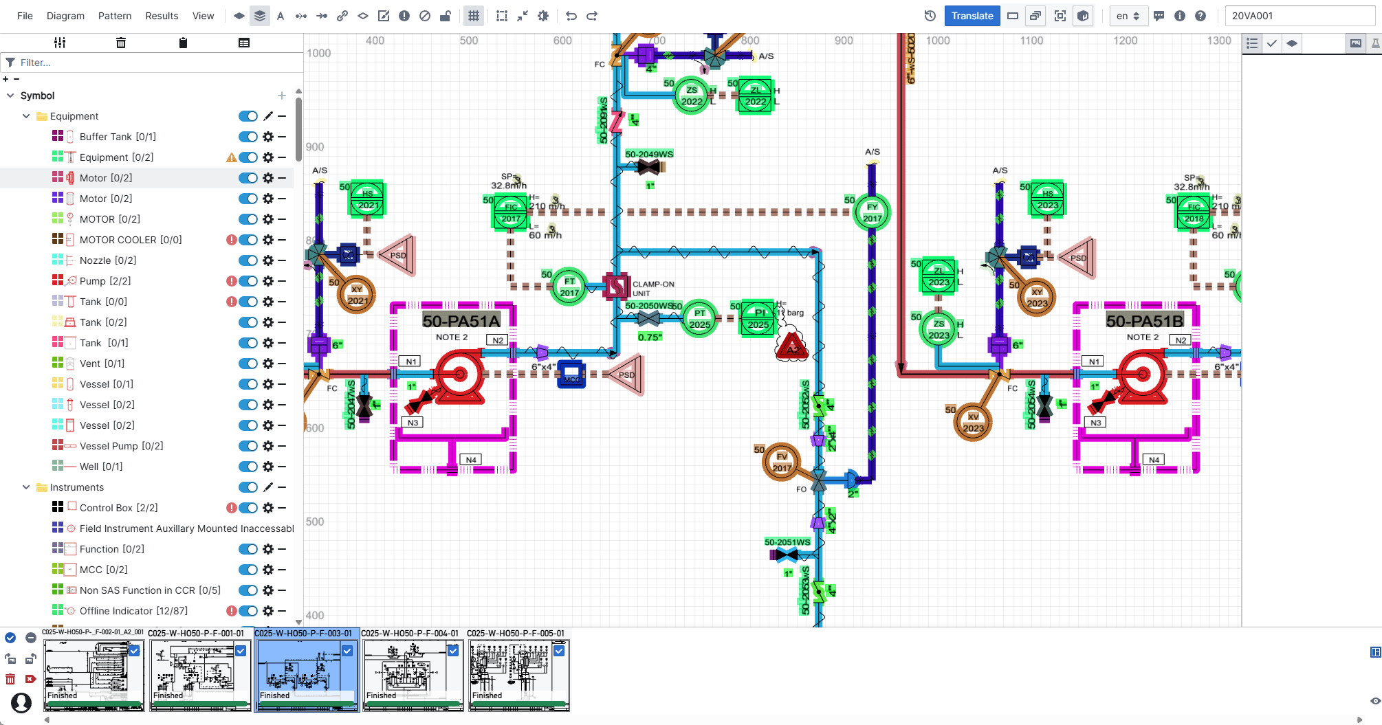 Model Broker symbol recognition view — C025-W-HO50-P-F-003-01